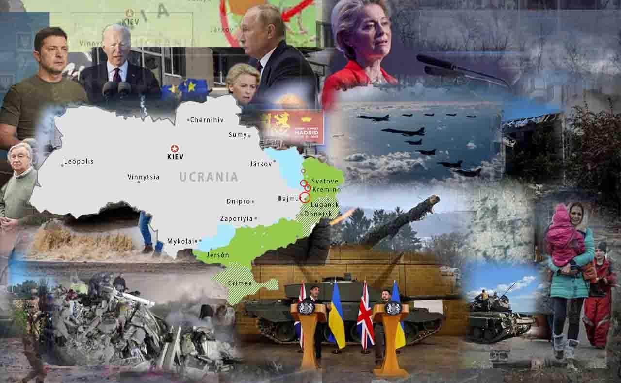 Mapas de los ataques militares en Ucrania a 8 de febrero de 2023 / Imágenes: EA - EP