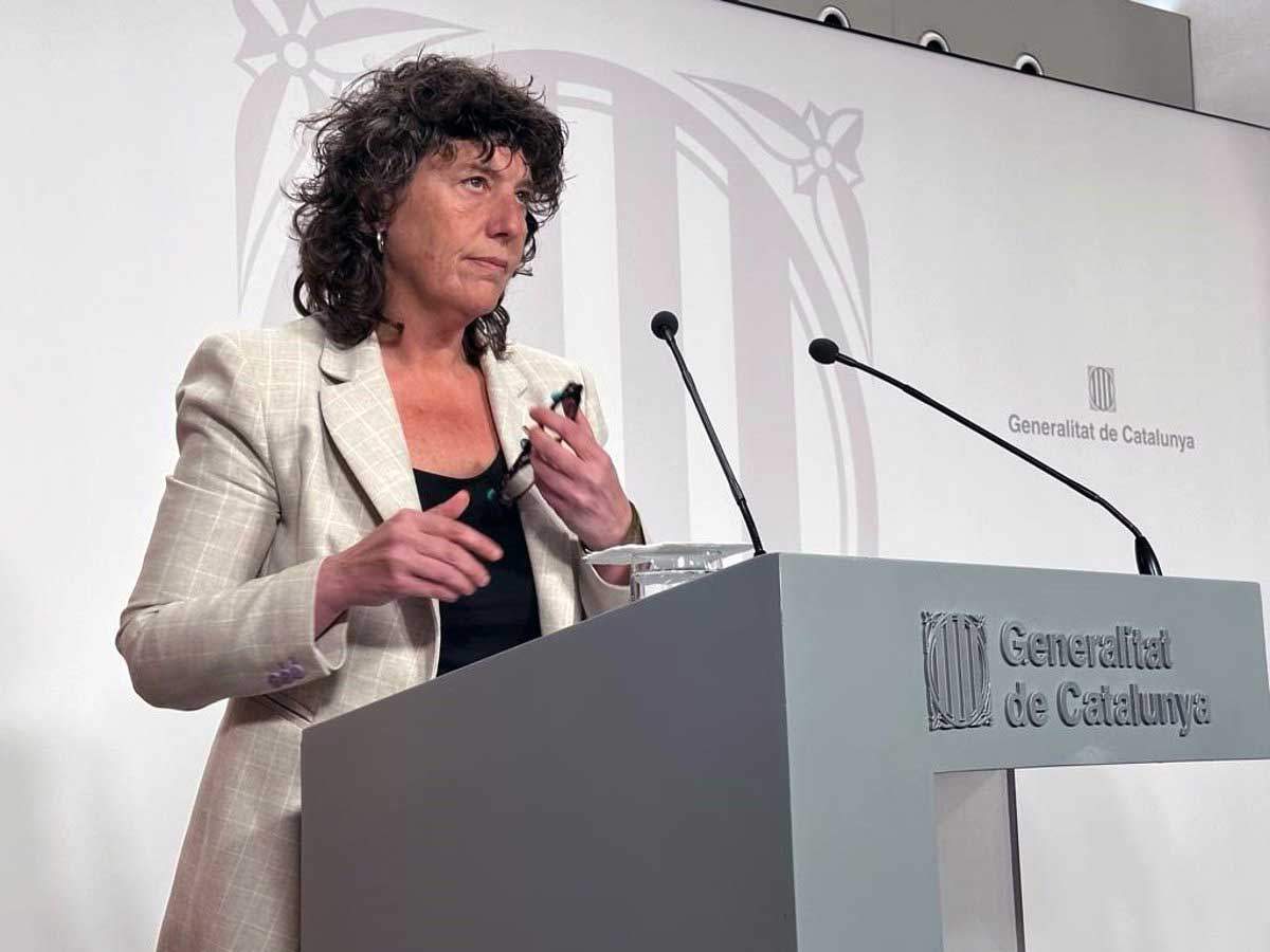 La consellera Teresa Jordà, en rueda de prensa. Cataluña decretará la excepcionalidad por sequía / Foto: EP