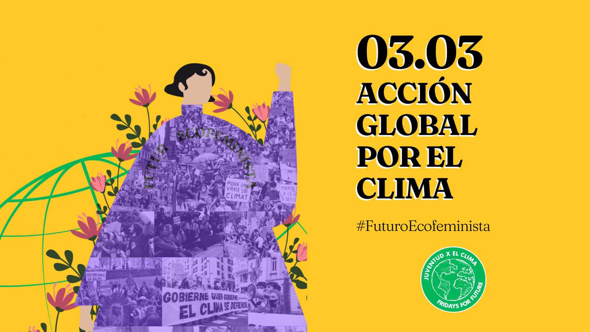 Convocatoria del acción global por el clima convocada por Juventud por el Clima