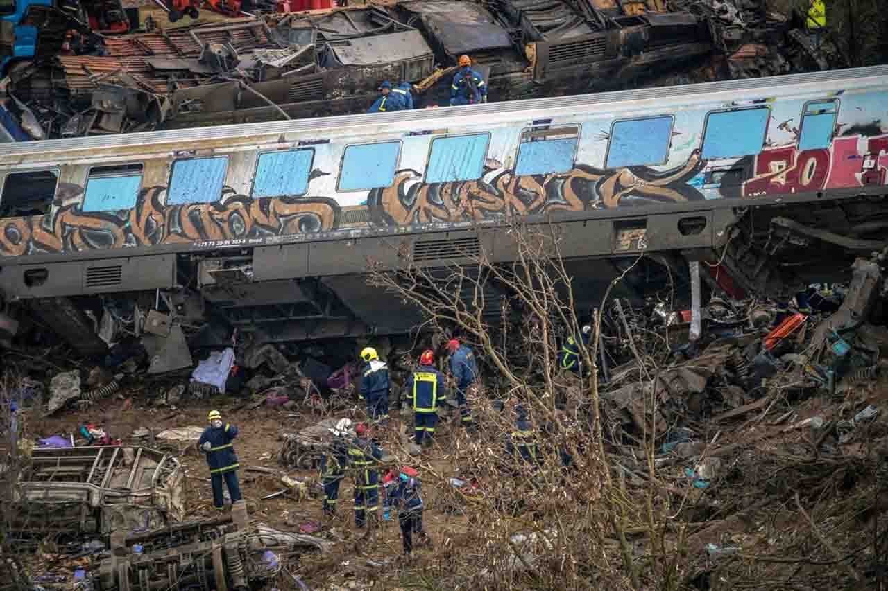Imagen del accidente de tren en Grecia / Foto: EP