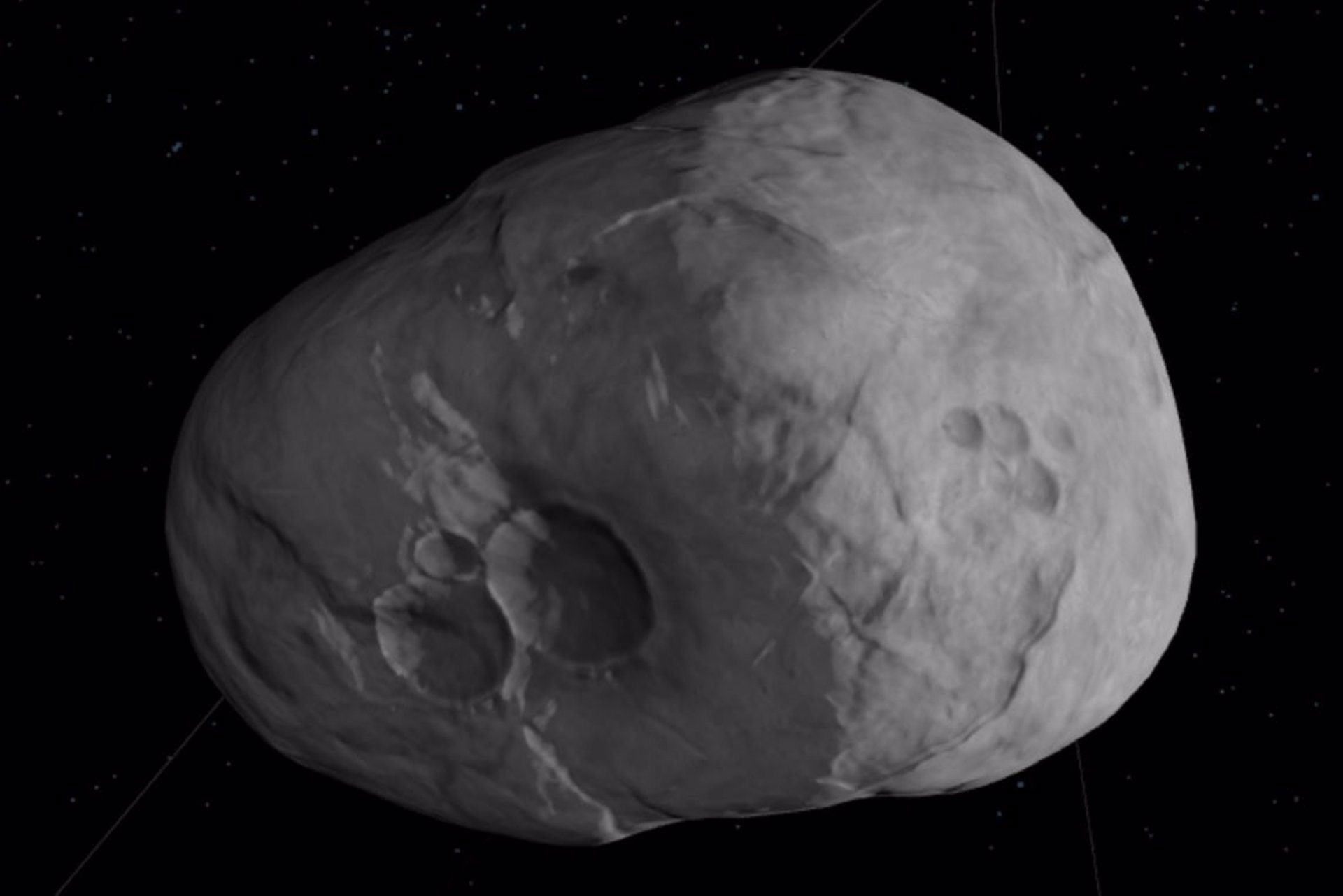 Aspecto estimado del nuevo asteroide 2023 DW / Foto: EP