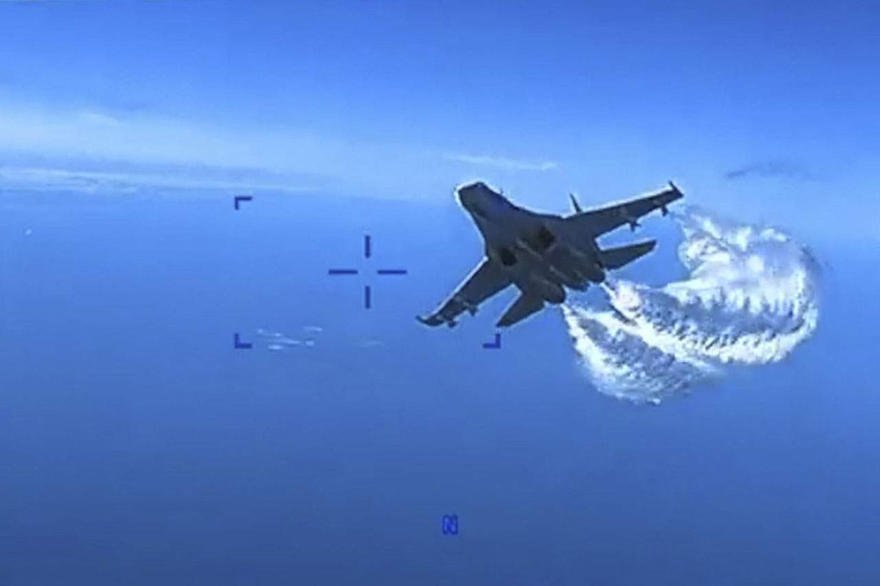 Imagen EEUU divulga las imágenes del incidente entre uno de sus drones y un caza ruso / Foto: EP