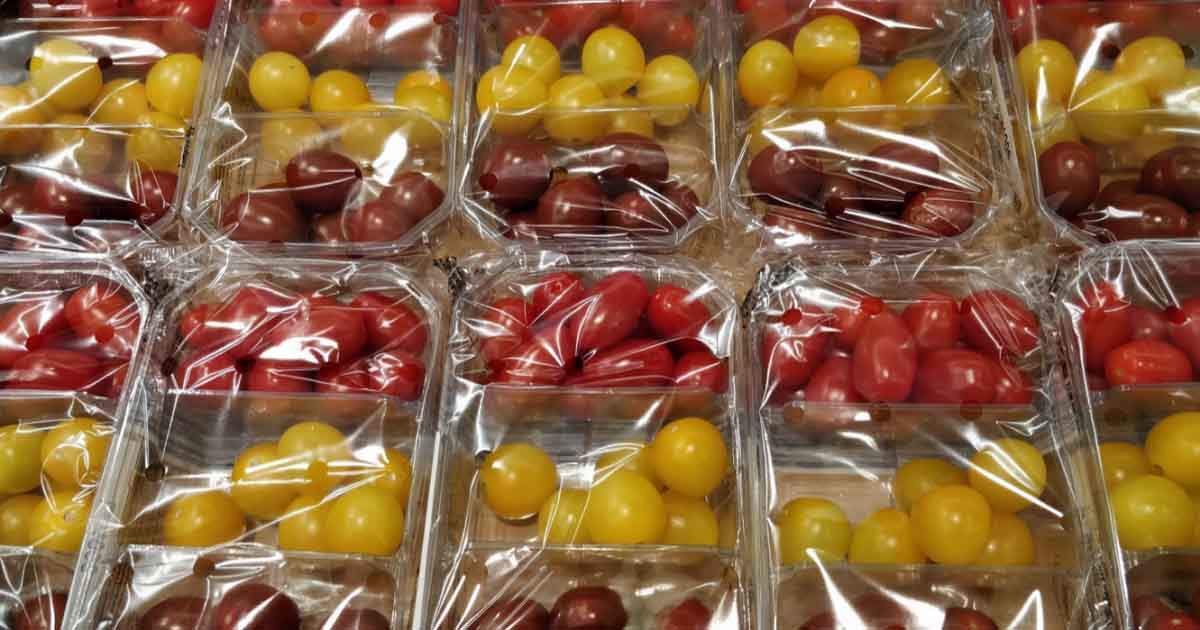 Envolver frutas y verduras en plástico está prohibido por el Real Decreto de Envases. #Plasticoilegal / Foto: Greenpeace