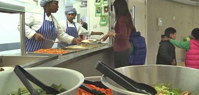 Comedor de la escuela primaria de Surrey Square, en Londres / Foto: campaña 'Las mejores comidas escolares' de 'The Sunday Times'