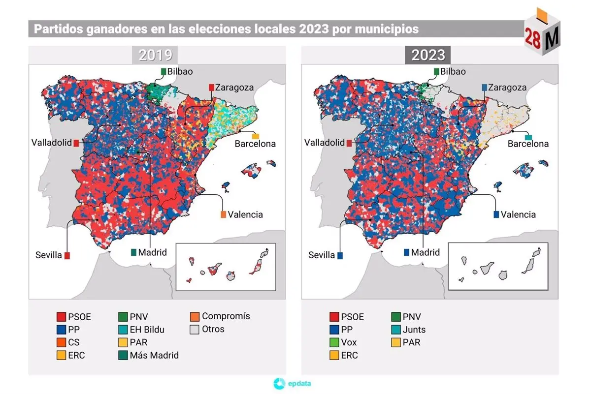 Resultados municipio a municipio elecciones 2023