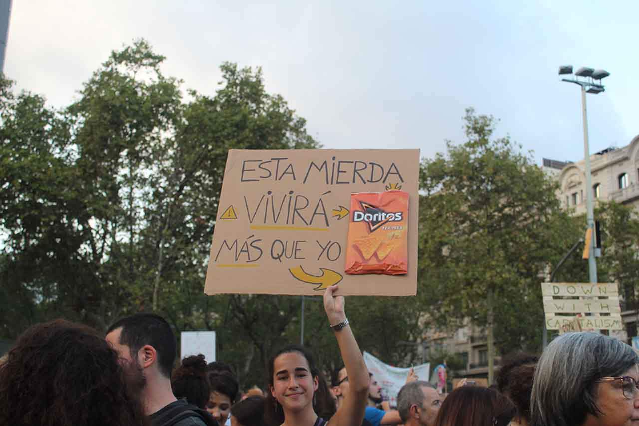 Debemos ser conscientes de nuestra responsabilidad ambiental. Manifestación por el Clima, Barcelona 2019 / Foto: EP