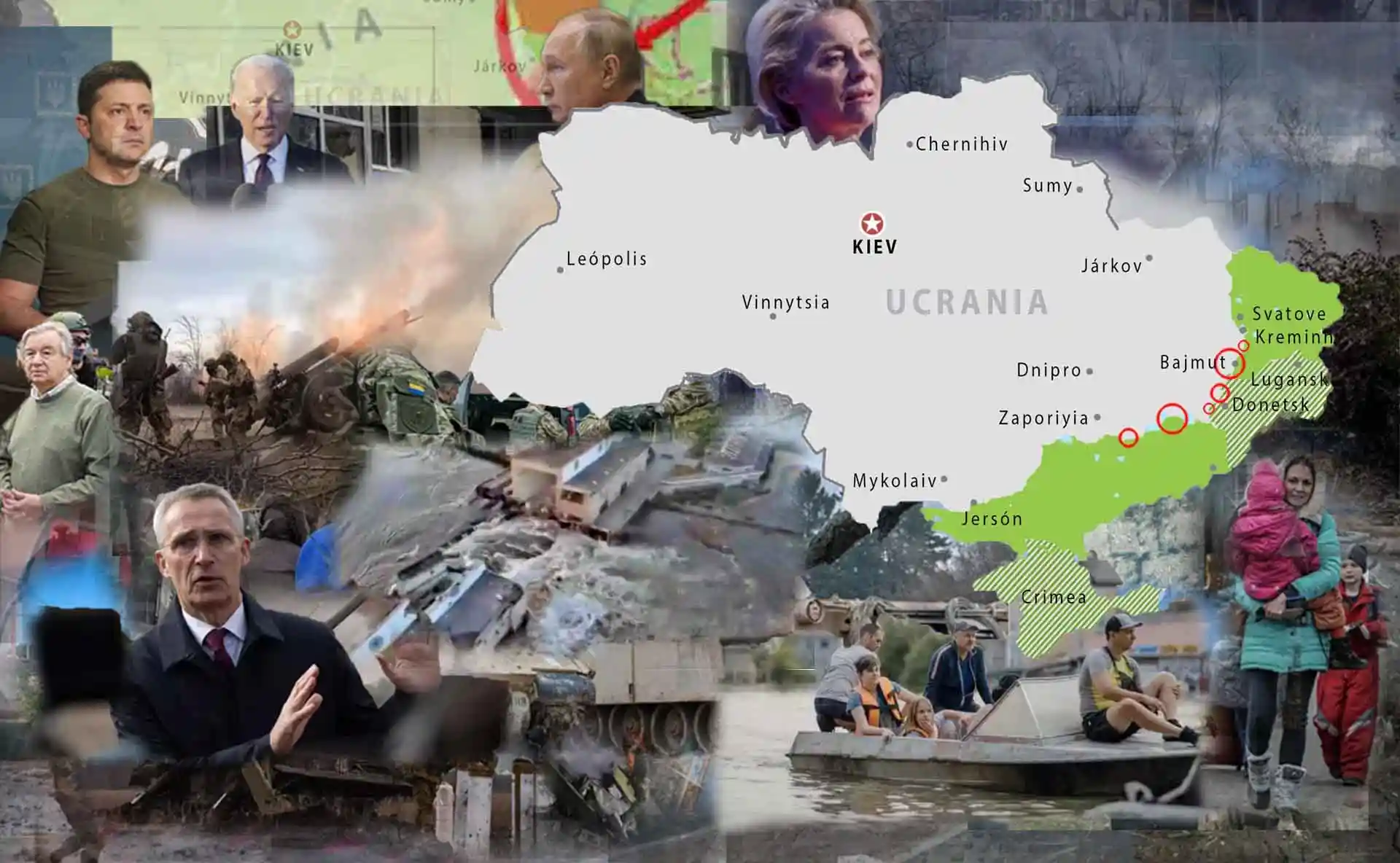 Mapas de los ataques militares en Ucrania a 9 de junio de 2023 / Imágenes: EA - EP