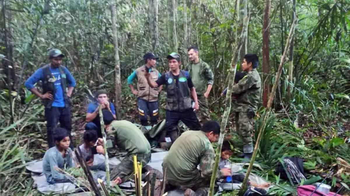 Rescate de los niños indígenas perdidos en la selva / Foto: Fuerzas Militares de Colombia