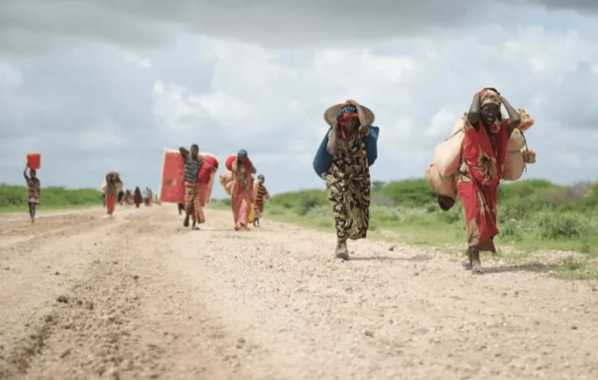 Varias personas en una migración forzada de población en Somalia. Migraciones Climáticas. Migración / Foto: The African Union Mission In Somalia - EP