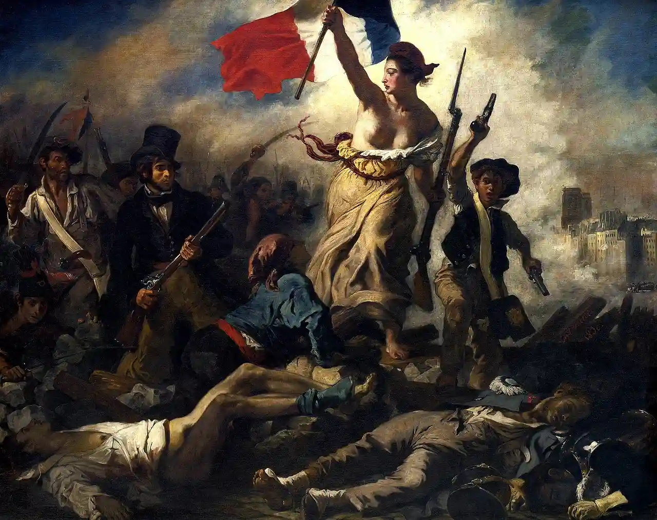 Ilustrar hechos de la historia siempre ha existido. Eugène Delacroix 'La liberté guidant le peuple'. La inteligencia artificial afecta a la comprensión de la historia / Imagen: Wikimedia Commons