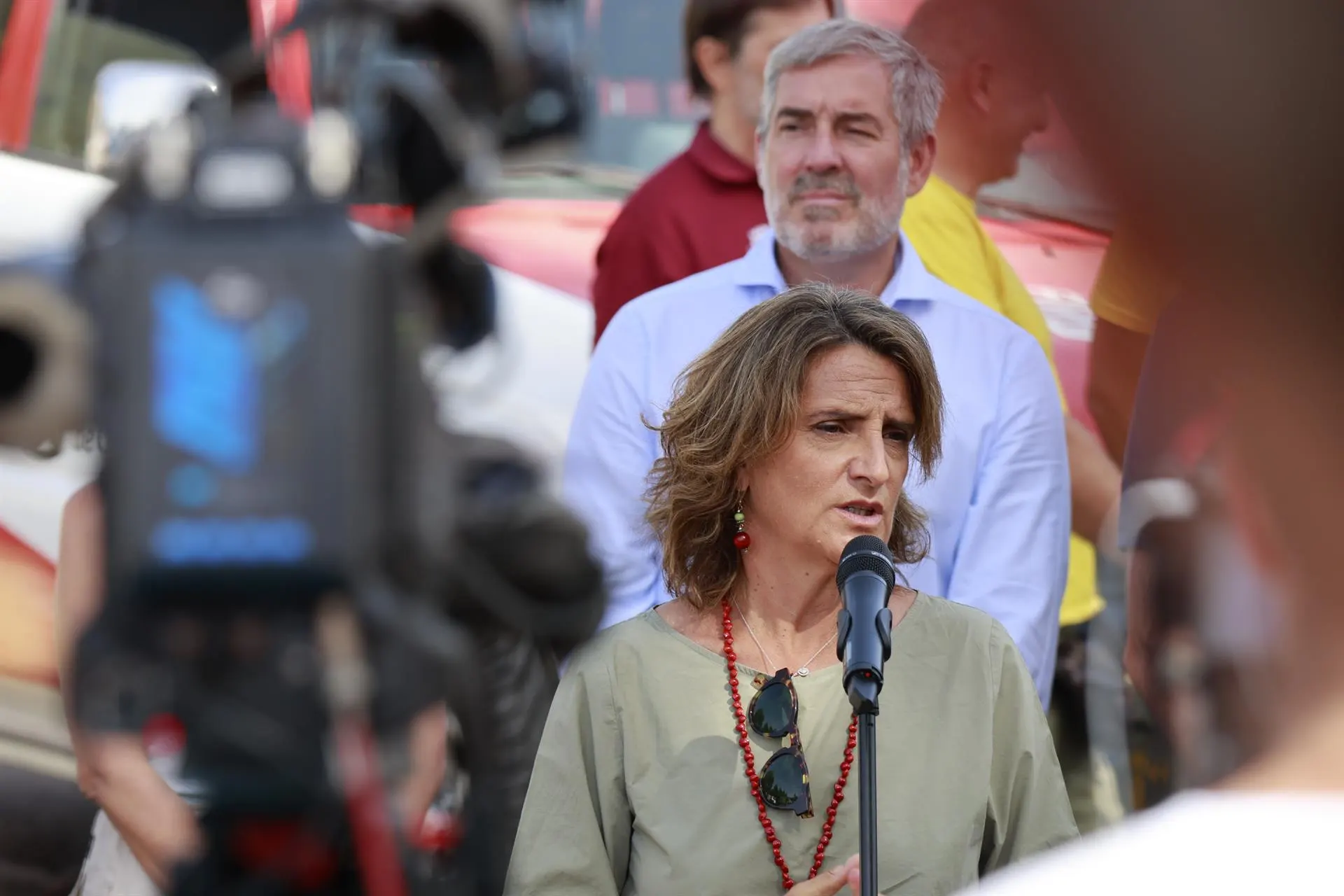 Teresa Ribera defiende los 'refugios climáticos urbanos' -los árboles-, frente a las 'islas de calor urbano' -asfalto y hormigón- / Foto: Germán Maymo