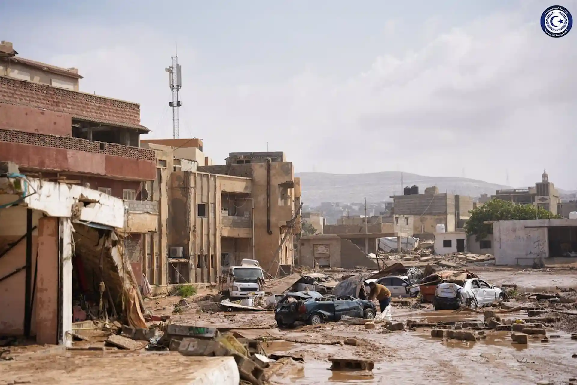 Daños materiales por las inundaciones en la ciudad de Derna, en el este de Libia a causa del paso de la tormenta 'Daniel' / Foto: EP