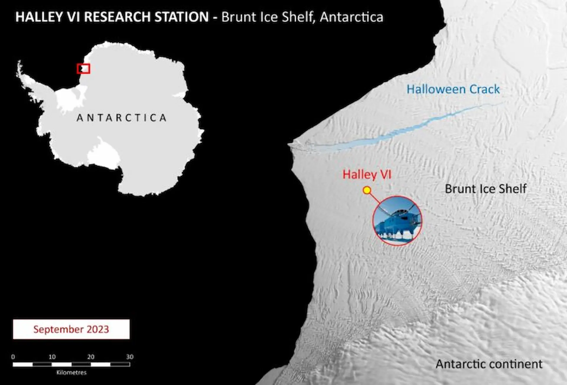 Plataforma de hielo Brunt / Imgen: BAS