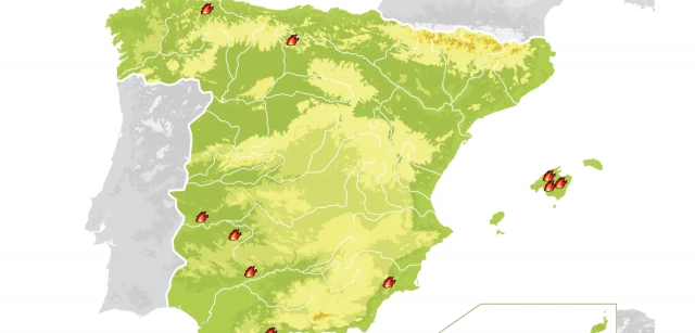 Forest fires in Spain on October 2, 2023