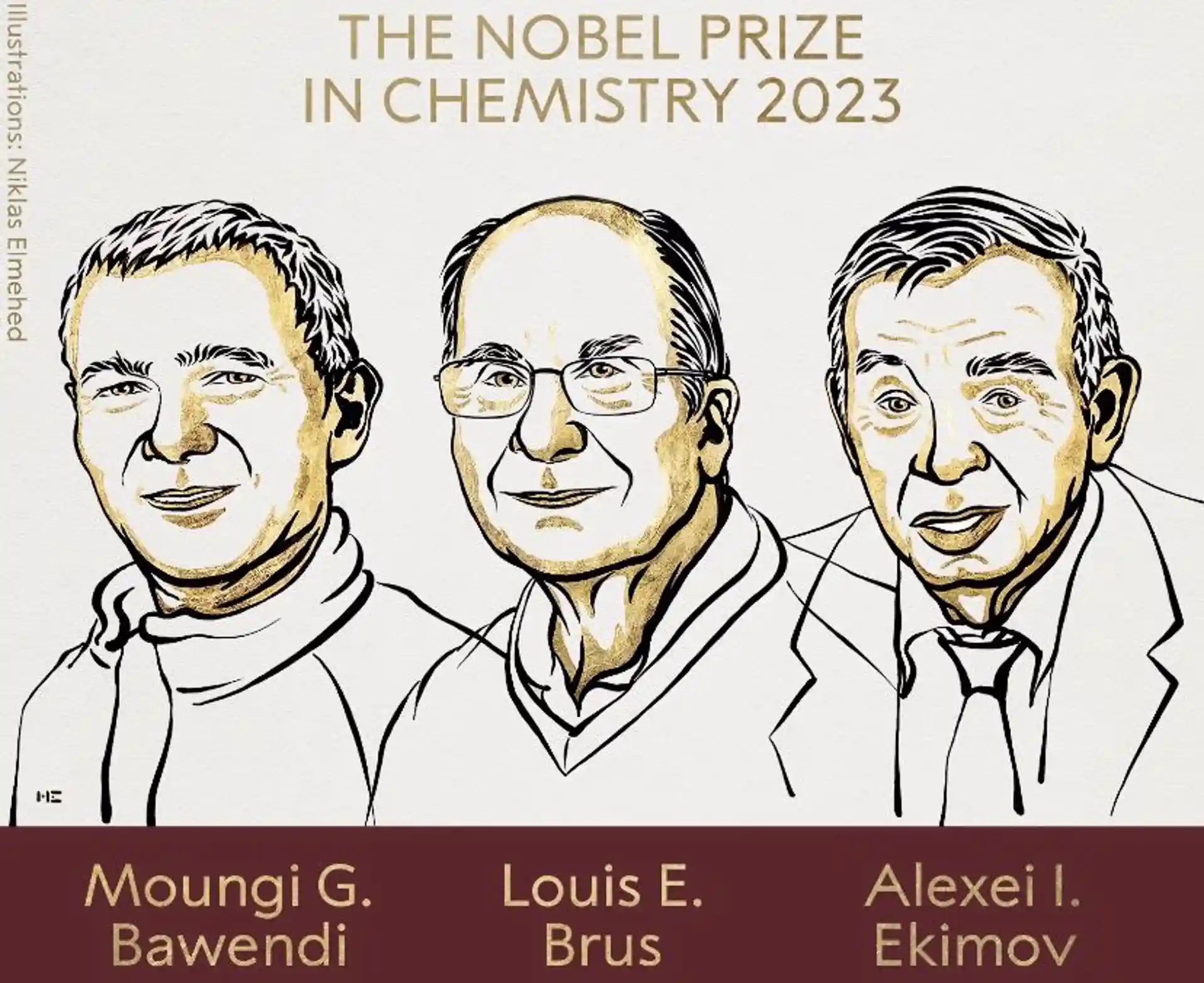 Ganadores del Nobel de Química de 2023 / Imagen: EP