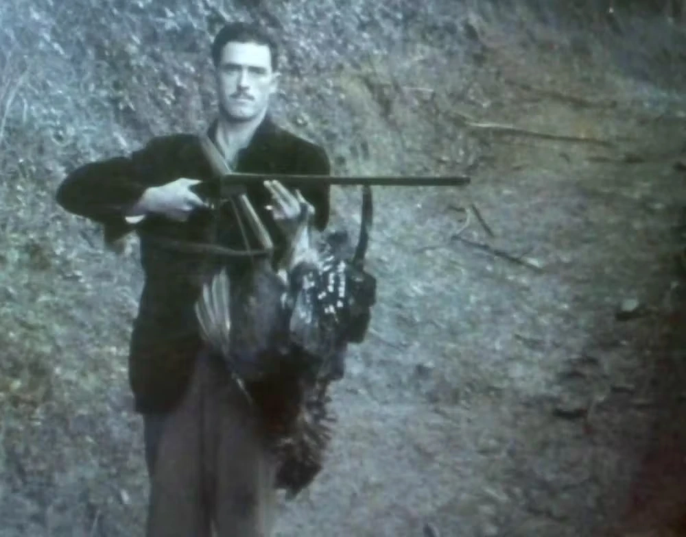Urogallo macho cazado ilegalmente en Aller (Asturias) en la década de 1960. Archivo documental Adrian Vigil