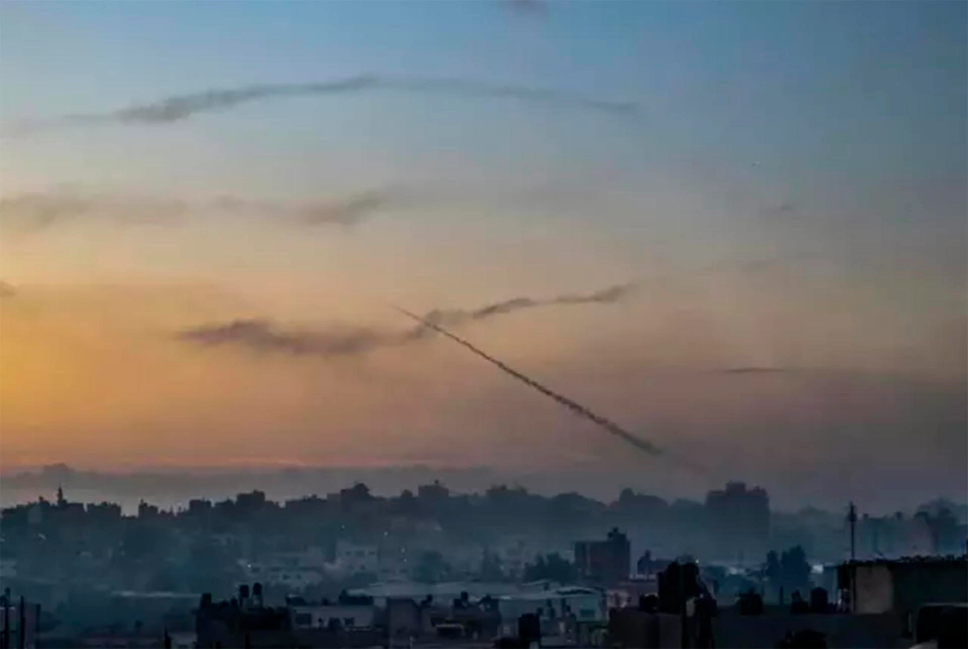 Cohete palestino lanzado desde la Franja de Gaza / Foto: EP