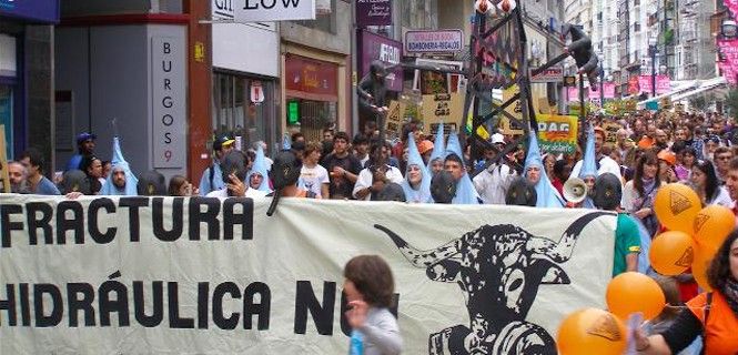 Manifestación contra la fractura hidráulica, Santander / Foto: Fractura Hidraulica No