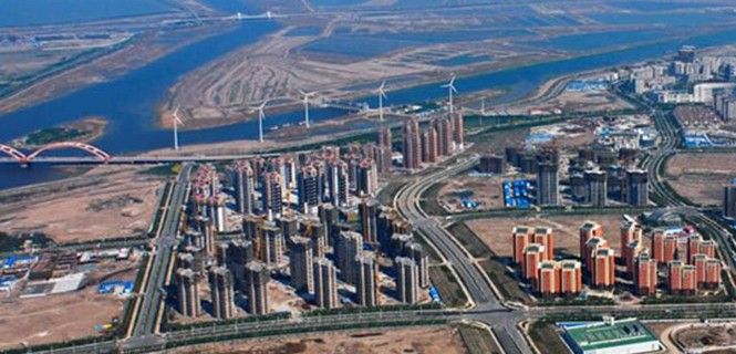 Imagen de la fase ya construida del proyecto  / Tianjin Eco-City