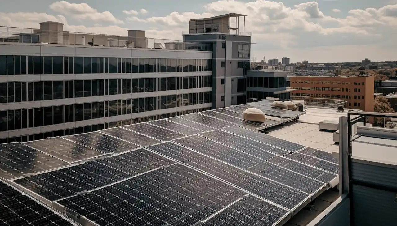 Placas solares en un tejado que proporcionan energía solar. Red eléctrica / Foto: FP