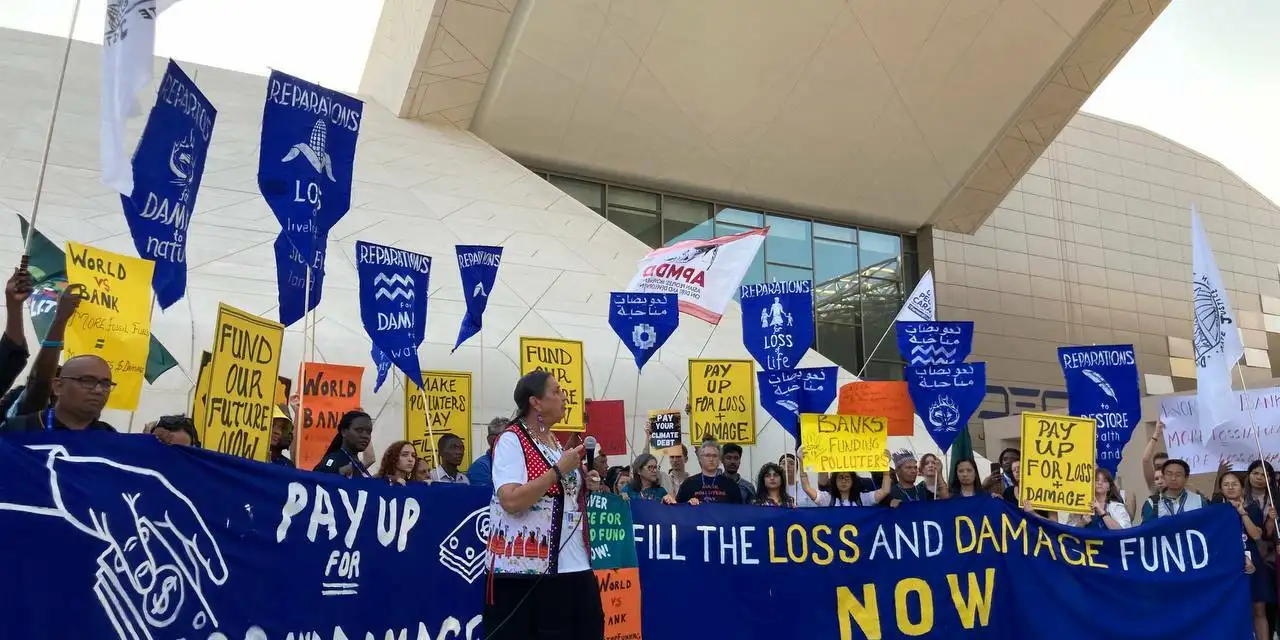 Reivindicaciones de la sociedad civil en la COP28 / Foto: Ecologistas en Acción