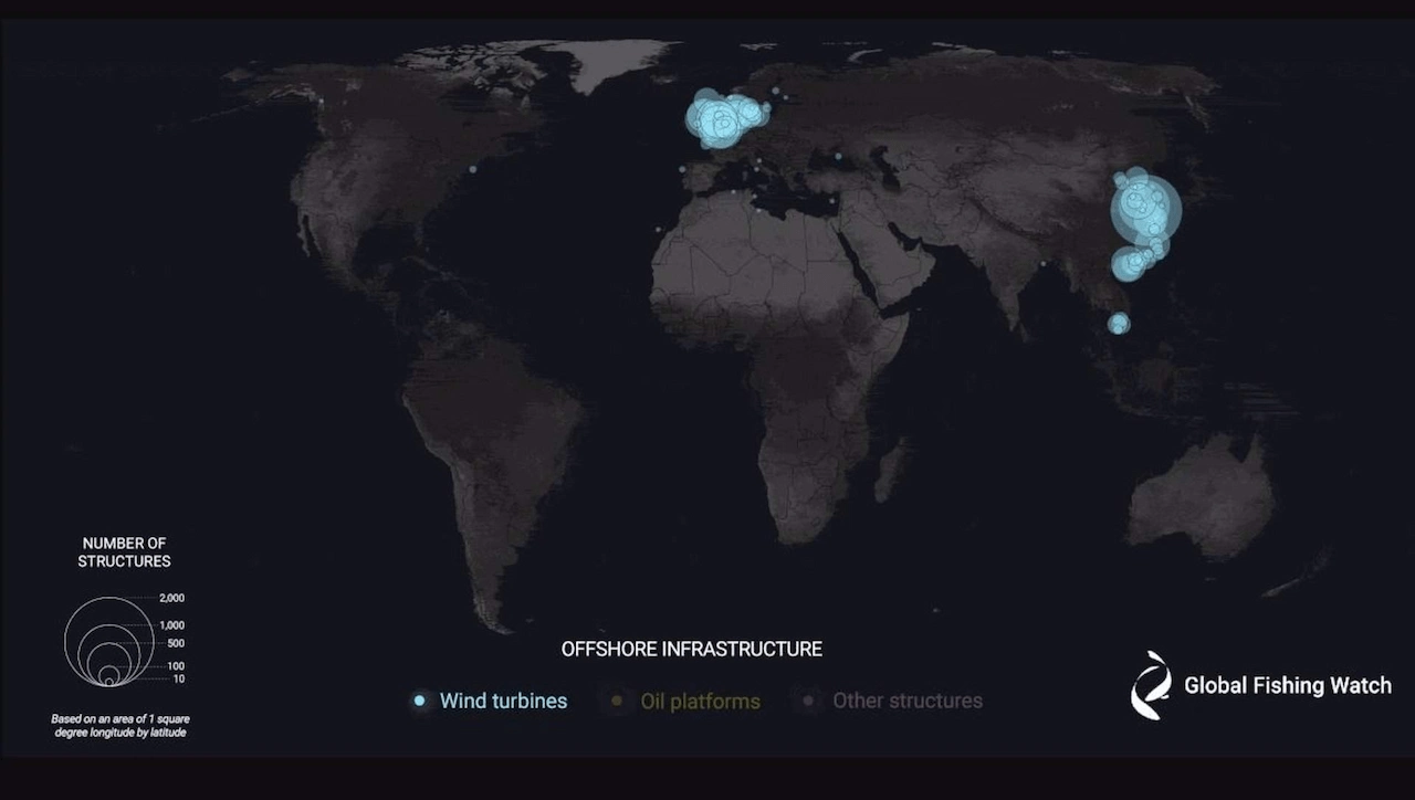 Una visión sin precedentes del uso industrial del océano no cartografiado / Imagen: 2023 Global Fishing Watch