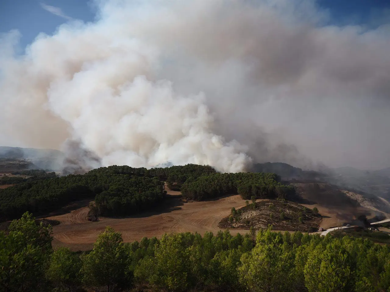 Mejorar protocolos contra incendios y la seguridad de los bomberos. Incendio forestal / Foto: Eduardo Sanz - EP