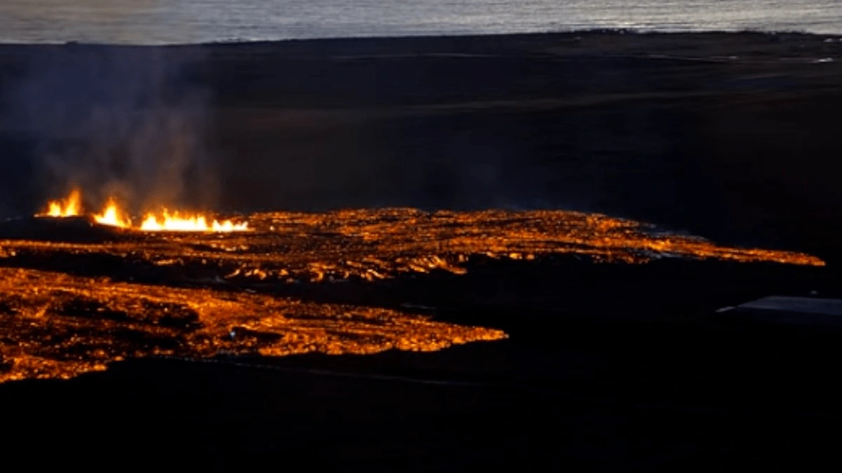 Grieta de magma cerca de Grindavik (Islandia)