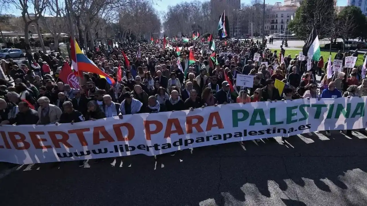 Personas en la manifestación en Madrid contra el genocidio en Gaza / Foto: EP
