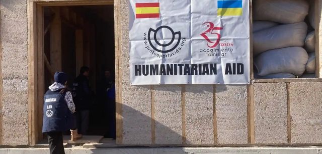 Un centro de ayuda humanitaria de la organización AID en Leópolis, de los muchos que hay en todo el territorio de Ucrania / Foto: AG - EA
