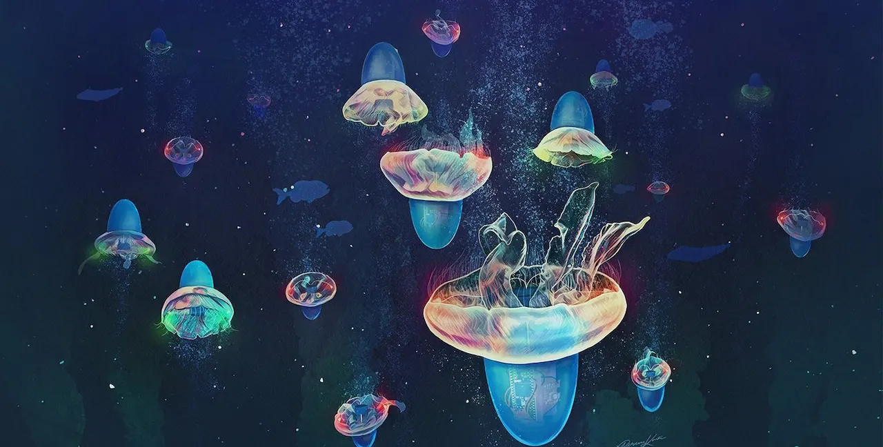 Medusas robóticas biohíbridas para explorar los océanos / Imagen:  Caltech