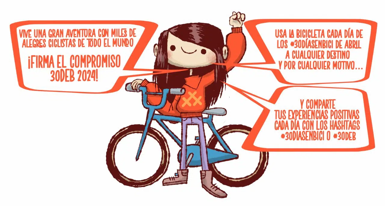 La campaña '30 días en bici' arranca este mes de marzo / Imagen: 30DEB