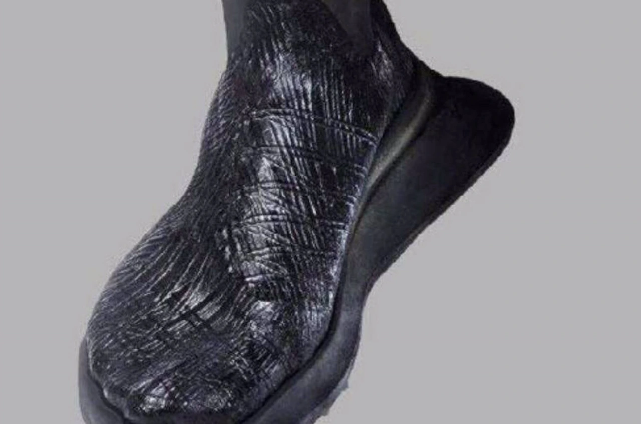 Zapato producido a partir de bacterias modificadas genéticamente / Foto: Nature Biotechnology