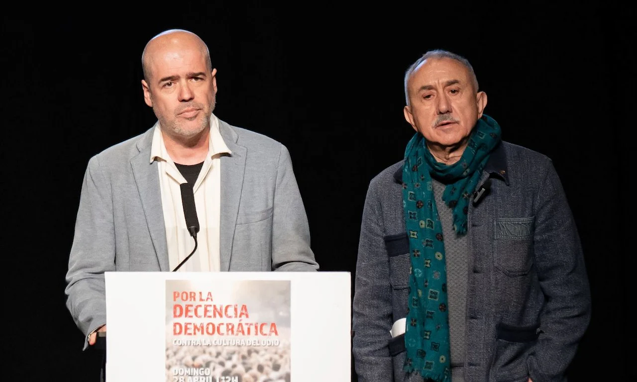 Los derechos de los trabajadores y trabajadoras. El secretario general de CCOO y el secretario general de UGT