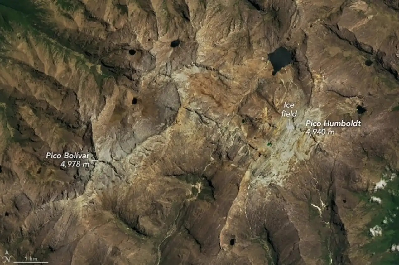 Ubicación del antiguo glaciar Humboldt / Foto: NASA
