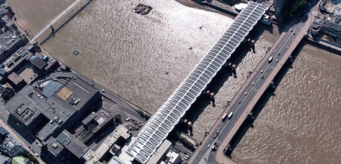 Vista aérea del puente de Blackfriars, centro de Londres / Foto: Network Rail