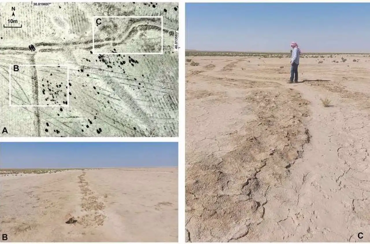 Verificación de campo del trabajo de teledetección de la red de irrigación de regadío de más de 2.000 años / Foto: Universidad de Durham