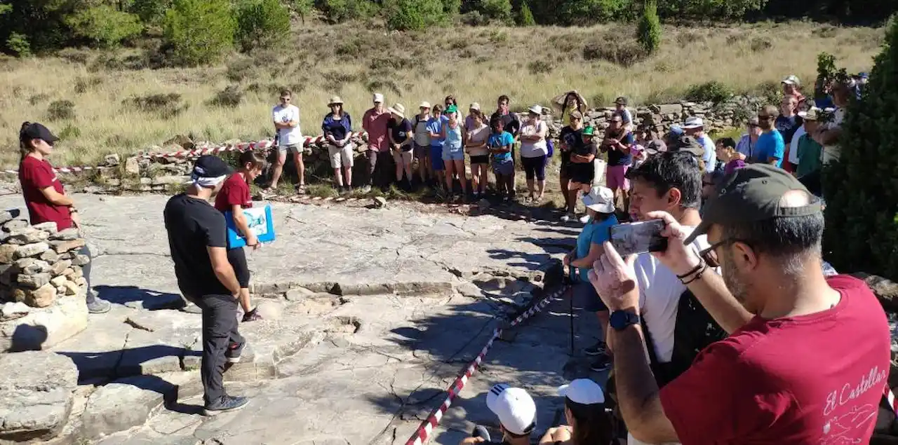 Yacimiento de icnitas de dinosaurio “El Pozo” en El Castellar (Teruel) / Foto: Fundación Dinópolis