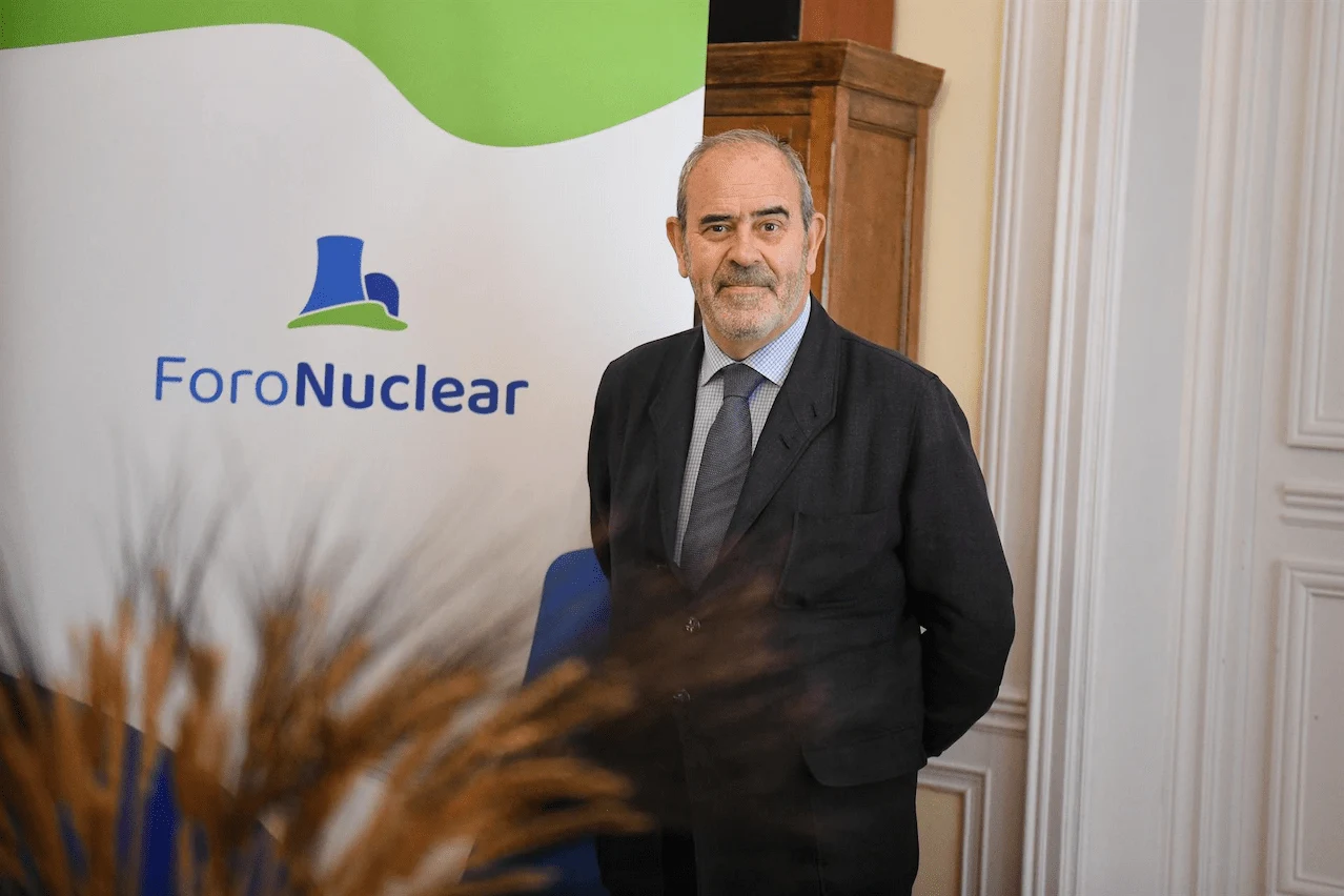 El presidente de Foro Nuclear, Ignacio Araluce, durante la presentación del informe ‘Resultados nucleares de 2024 y perspectivas de futuro’, el 6 de mayo de 2025 / Foto: EP