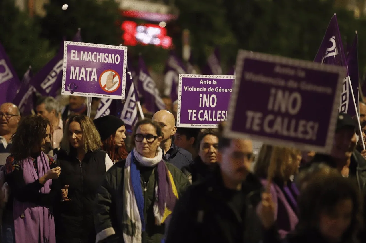 Manifestación del 25N en Málaga, Andalucía (España), el 25 de noviembre de 2024, en el Día Internacional para la Eliminación de la Violencia contra la Mujer / Foto: EP