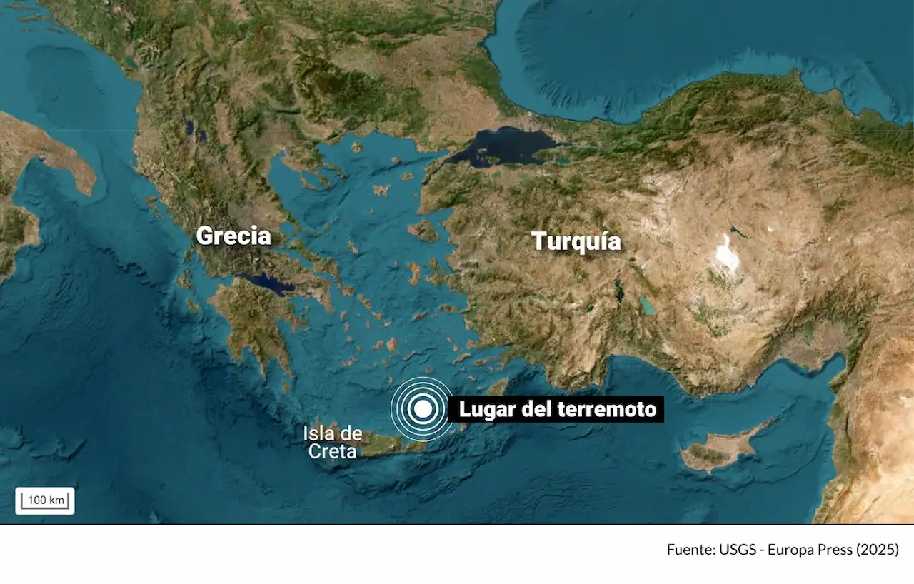 Un terremoto de magnitud 6,1 sacude la isla de Creta, en Grecia / Imagen: EP