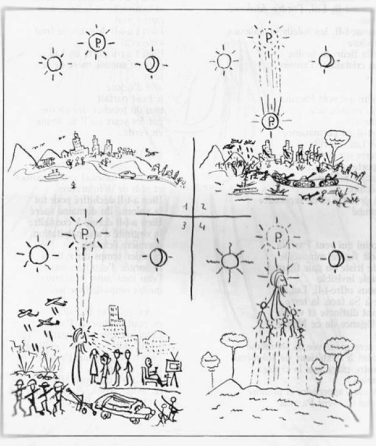 José Parrilla ascendería al universo a sus seguidores desde un escenario marcado por el colapso social, la guerra y un imaginario apocalíptico nuclear / Imagen: Biblioteca Nacional de Uruguay José Parrilla ascendería al universo a sus seguidores desde un escenario marcado por el colapso social, la guerra y un imaginario apocalíptico nuclear / Imagen: Biblioteca Nacional de Uruguay
