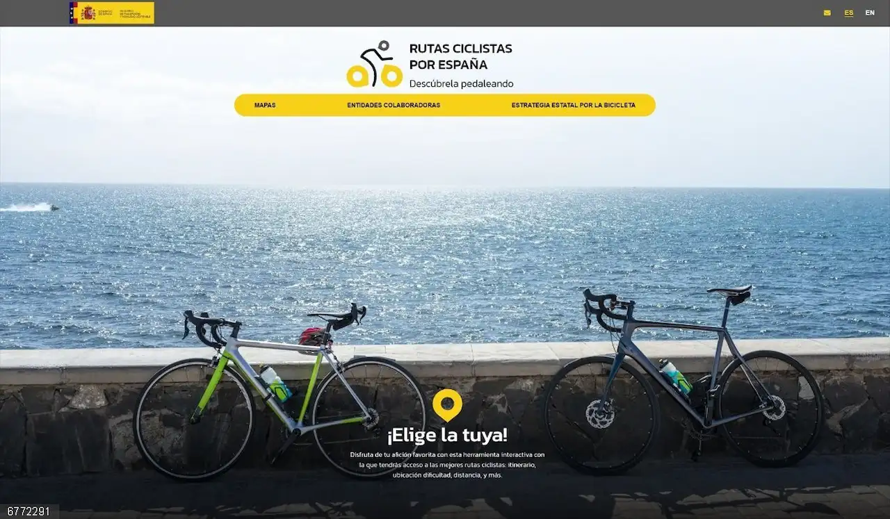 Más de 11.500 kilómetros de rutas ciclistas por España / Imagen: Ministerio de Transportes y Movilidad Sostenible