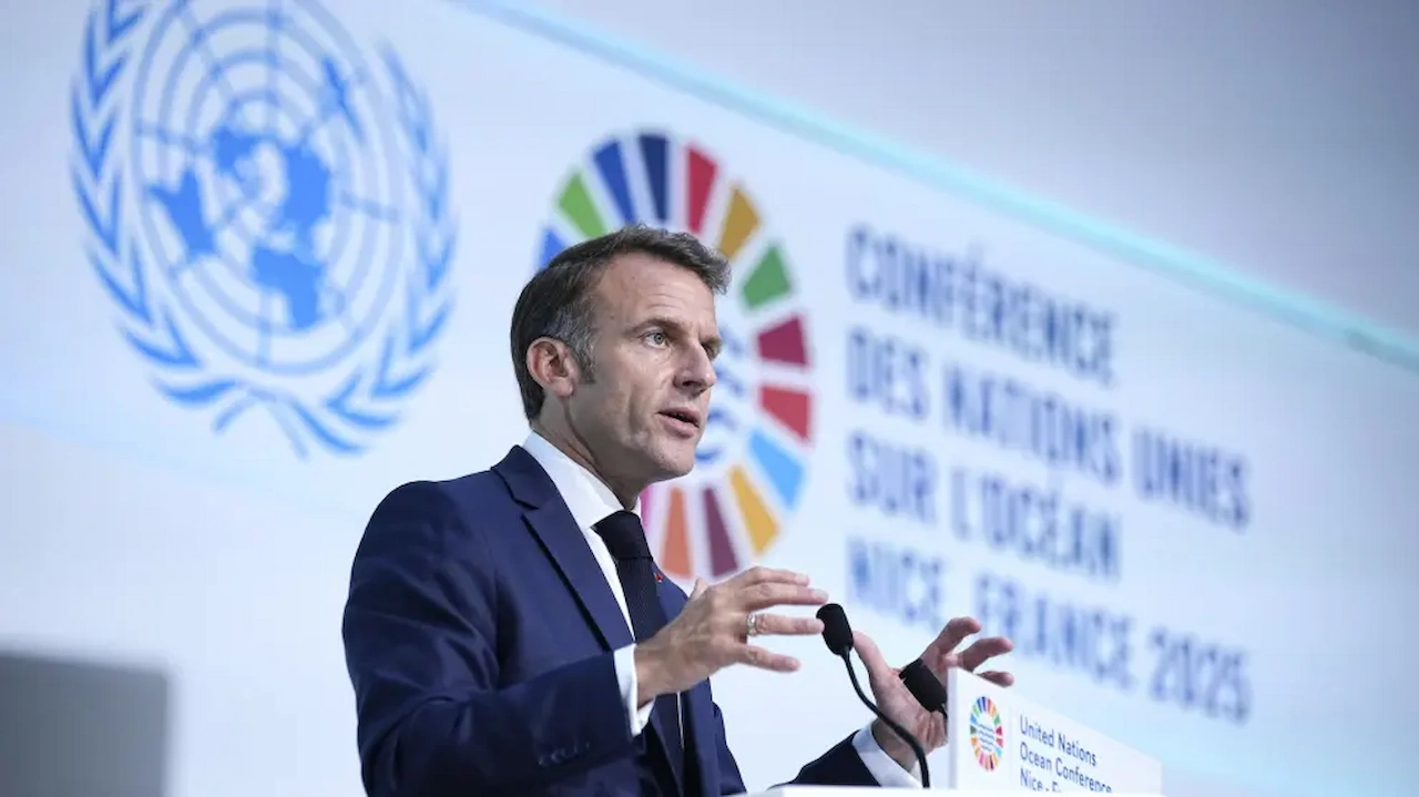 Macron en la Cumbre de los Océanos de Niza, UNOC3: "Groenlandia no está a la venta" / Foto: EP