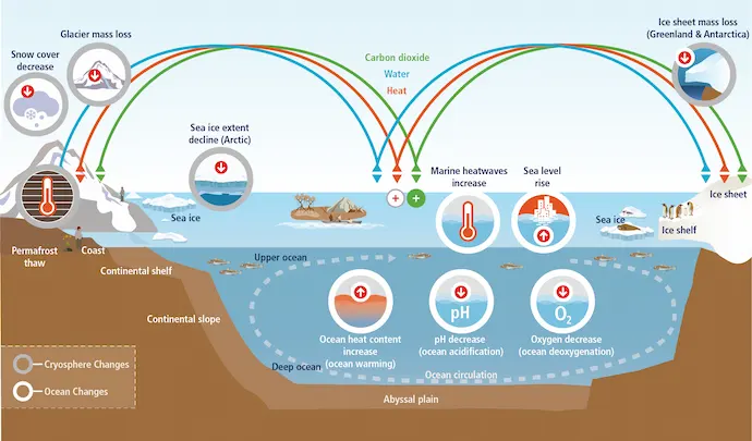 schematic illustration of key components and changes of the ocean and cryosphere. ipcc srocc chapter 1 3 schematic illustration of key components and changes of the ocean and cryosphere. ipcc srocc chapter 1 3