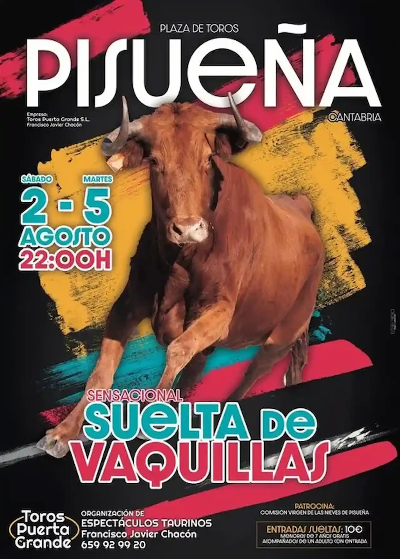 Cartel de las sueltas aurinas en Pisueña / Foto: FFW