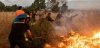 Los incendios "no dan tregua". Varias personas tratan de apagar el fuego, a 12 de agosto de 2025, en Abejera, Zamora, Castilla y León (España) / Foto: Emilio Fraile-EP