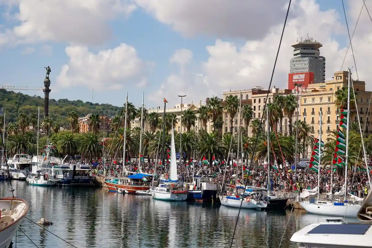 La Global Sumud Flotilla parte de Barcelona a Gaza / Foto: EP
