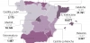 Tasa de abortos por Comunidades Autónomas (CC AA). Aborto en cifras en España / Mapa: EA