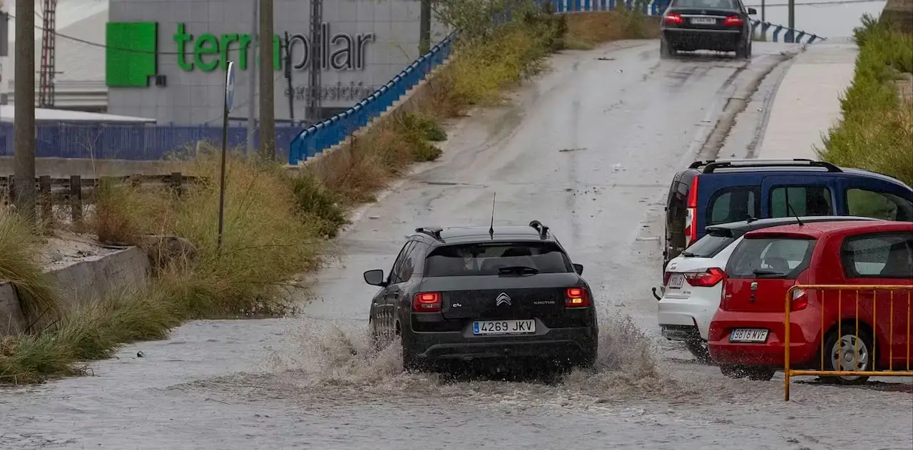 Lluvias torrenciales en el Mediterráneo. Carretera inundada por las recientes lluvias en la Comunidad Valenciana / Foto: RTVE